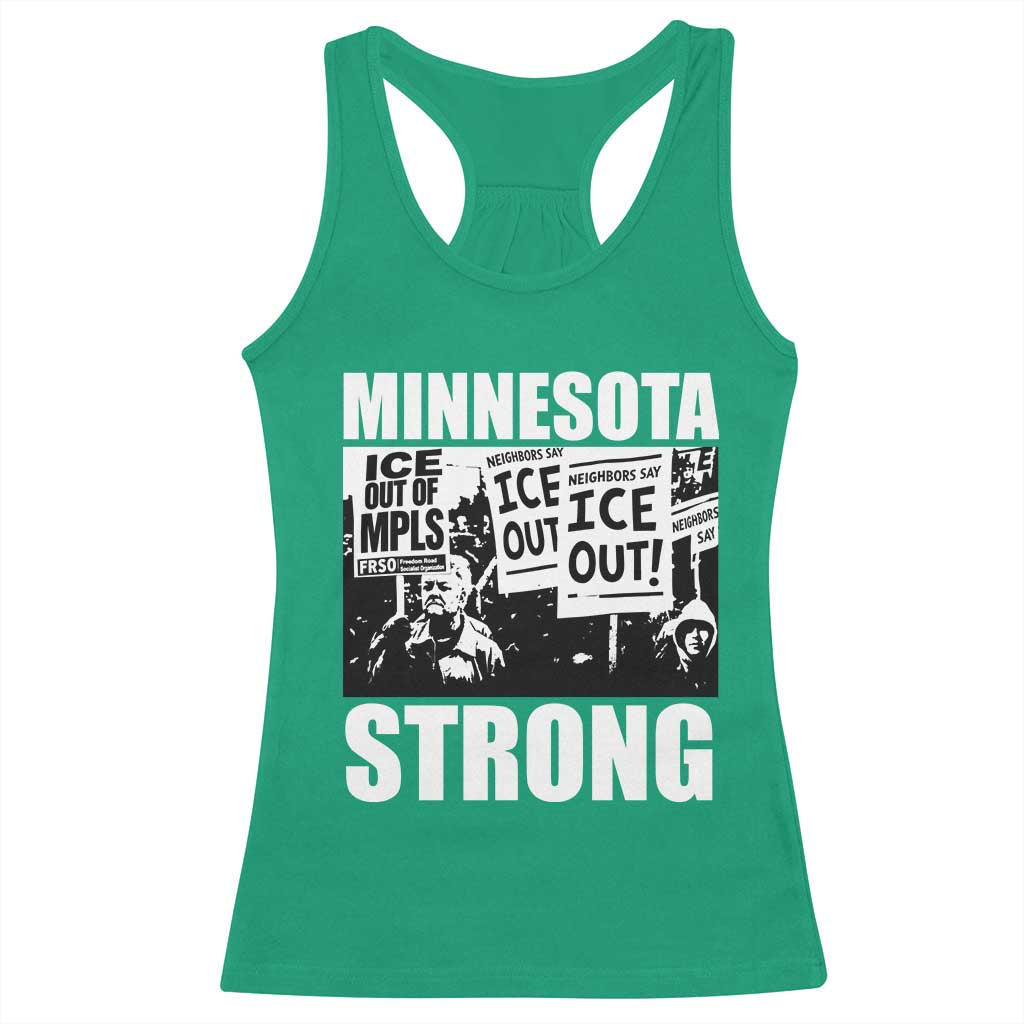 Minnesota Resist Anti ICE Immigration Protest Racerback Tank Top Bruce Streets Of Minneapolis Right Now