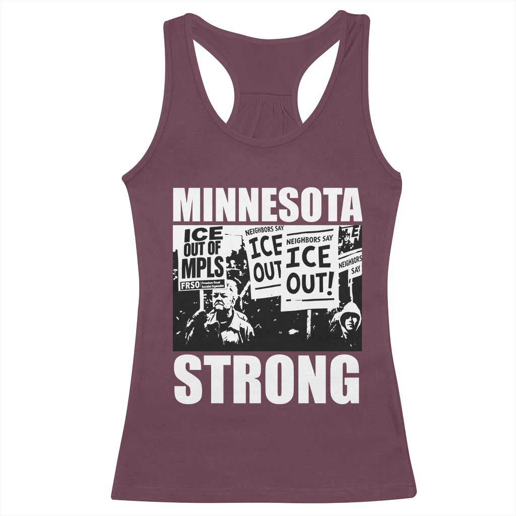 Minnesota Resist Anti ICE Immigration Protest Racerback Tank Top Bruce Streets Of Minneapolis Right Now