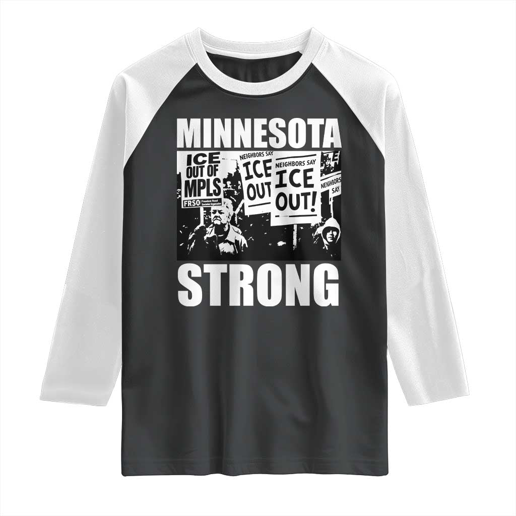Minnesota Resist Anti ICE Immigration Protest Raglan Shirt Bruce Streets Of Minneapolis Right Now