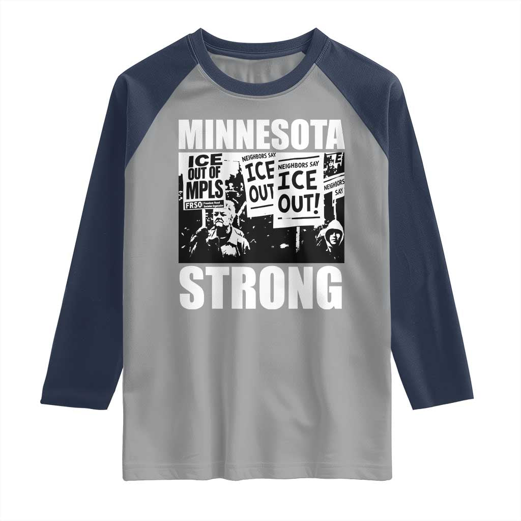 Minnesota Resist Anti ICE Immigration Protest Raglan Shirt Bruce Streets Of Minneapolis Right Now