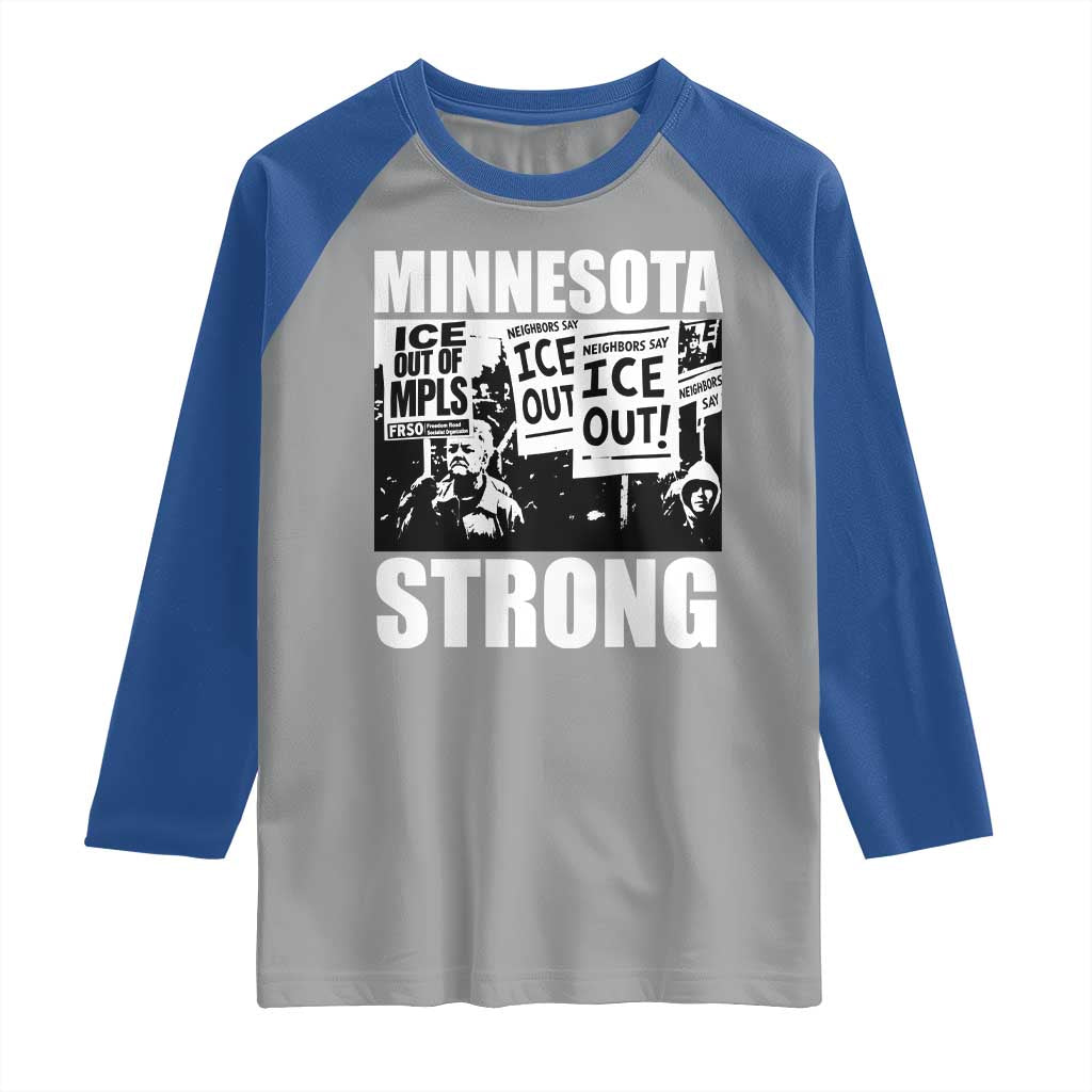 Minnesota Resist Anti ICE Immigration Protest Raglan Shirt Bruce Streets Of Minneapolis Right Now