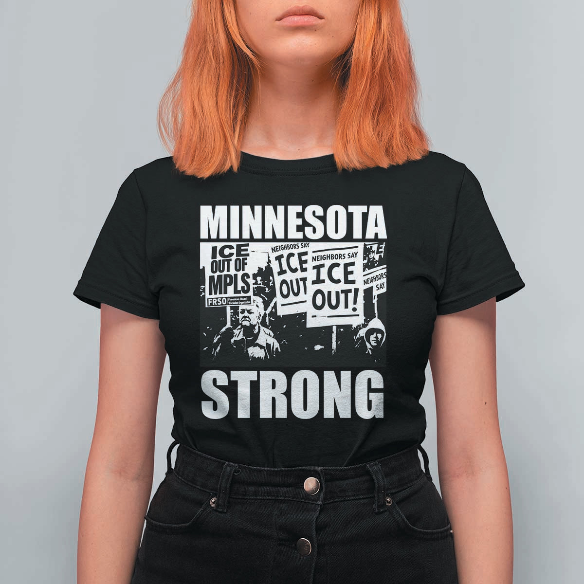 Minnesota Resist Anti ICE Immigration Protest T Shirt For Women Bruce Streets Of Minneapolis Right Now