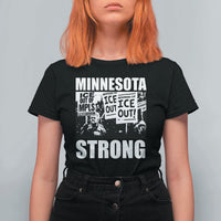 Minnesota Resist Anti ICE Immigration Protest T Shirt For Women Bruce Streets Of Minneapolis Right Now