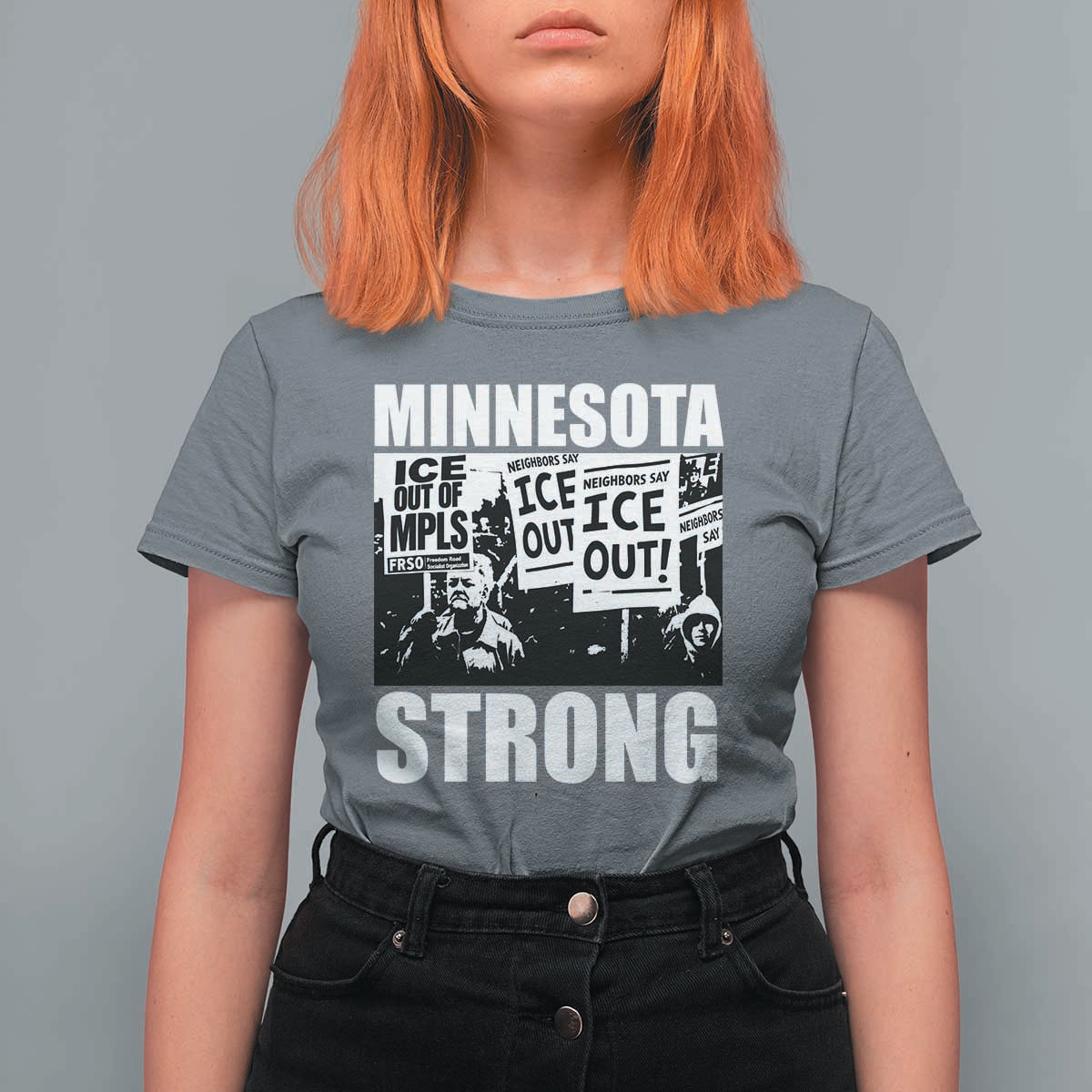 Minnesota Resist Anti ICE Immigration Protest T Shirt For Women Bruce Streets Of Minneapolis Right Now
