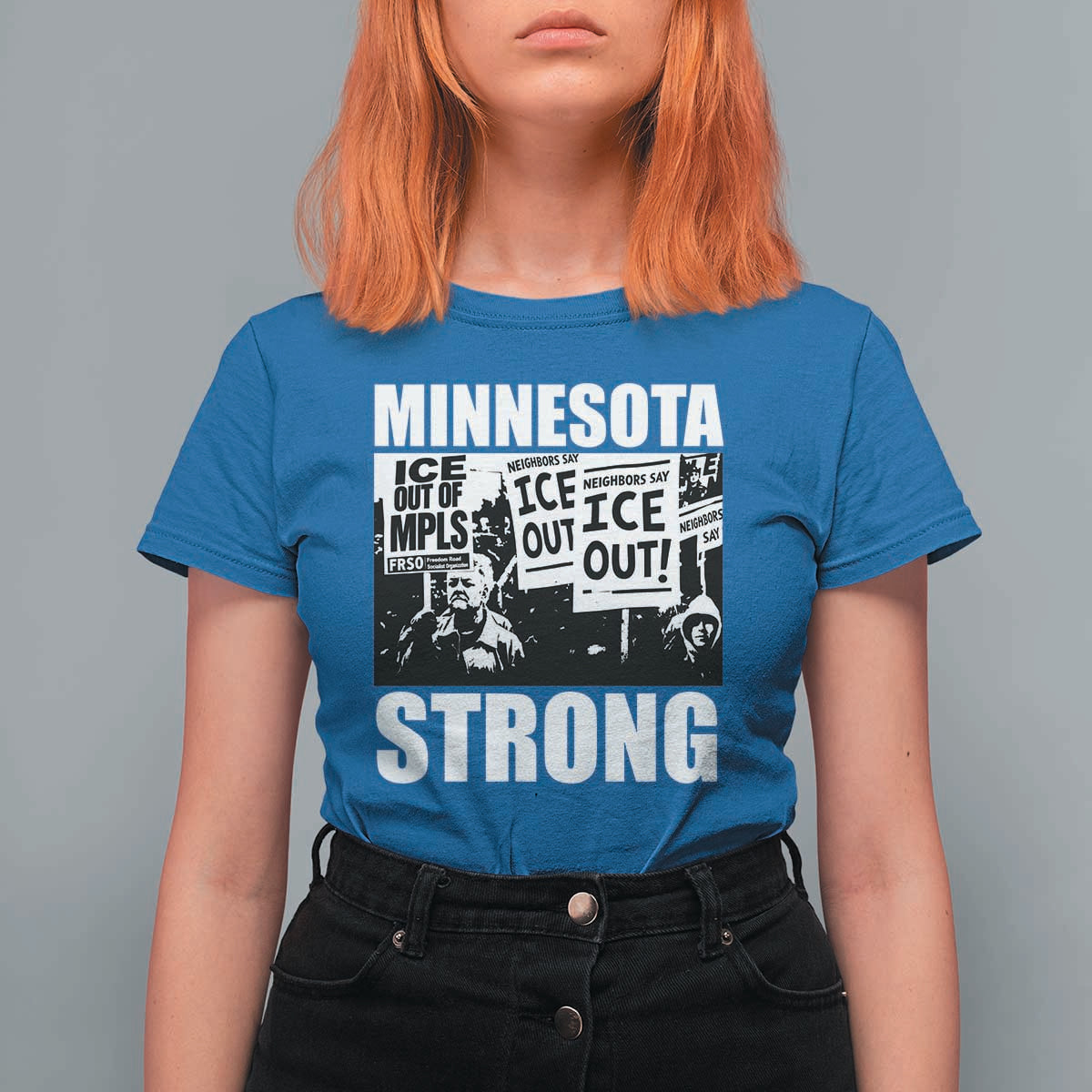 Minnesota Resist Anti ICE Immigration Protest T Shirt For Women Bruce Streets Of Minneapolis Right Now