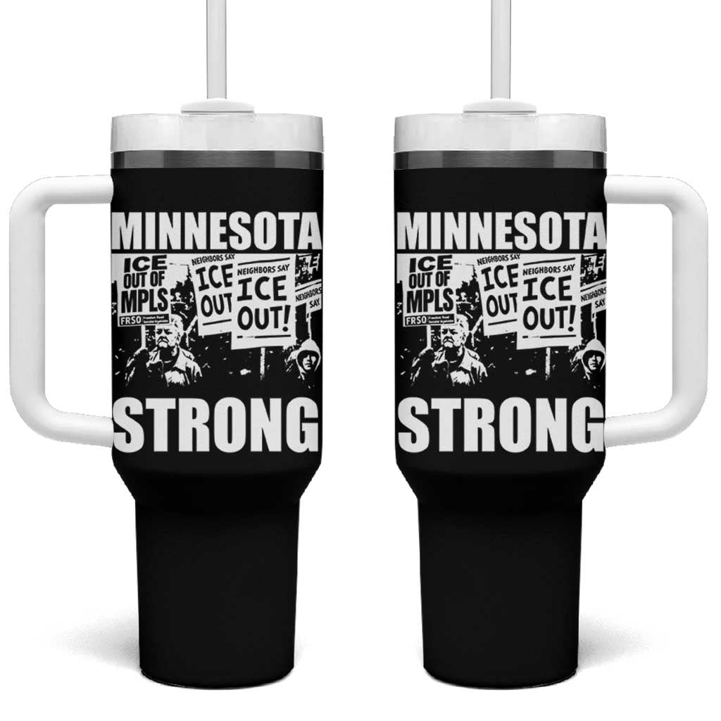 Minnesota Resist Anti ICE Immigration Protest Tumbler With Handle Bruce Streets Of Minneapolis Right Now