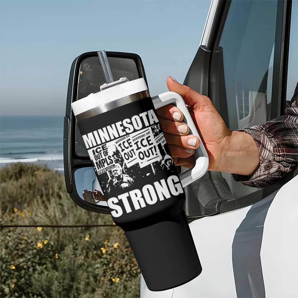 Minnesota Resist Anti ICE Immigration Protest Tumbler With Handle Bruce Streets Of Minneapolis Right Now