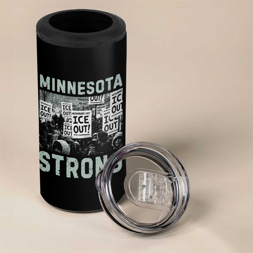 Minnesota Resist Anti ICE Immigration Protest 4 in 1 Can Cooler Tumbler Streets Of Minneapolis Right Now Ice Out