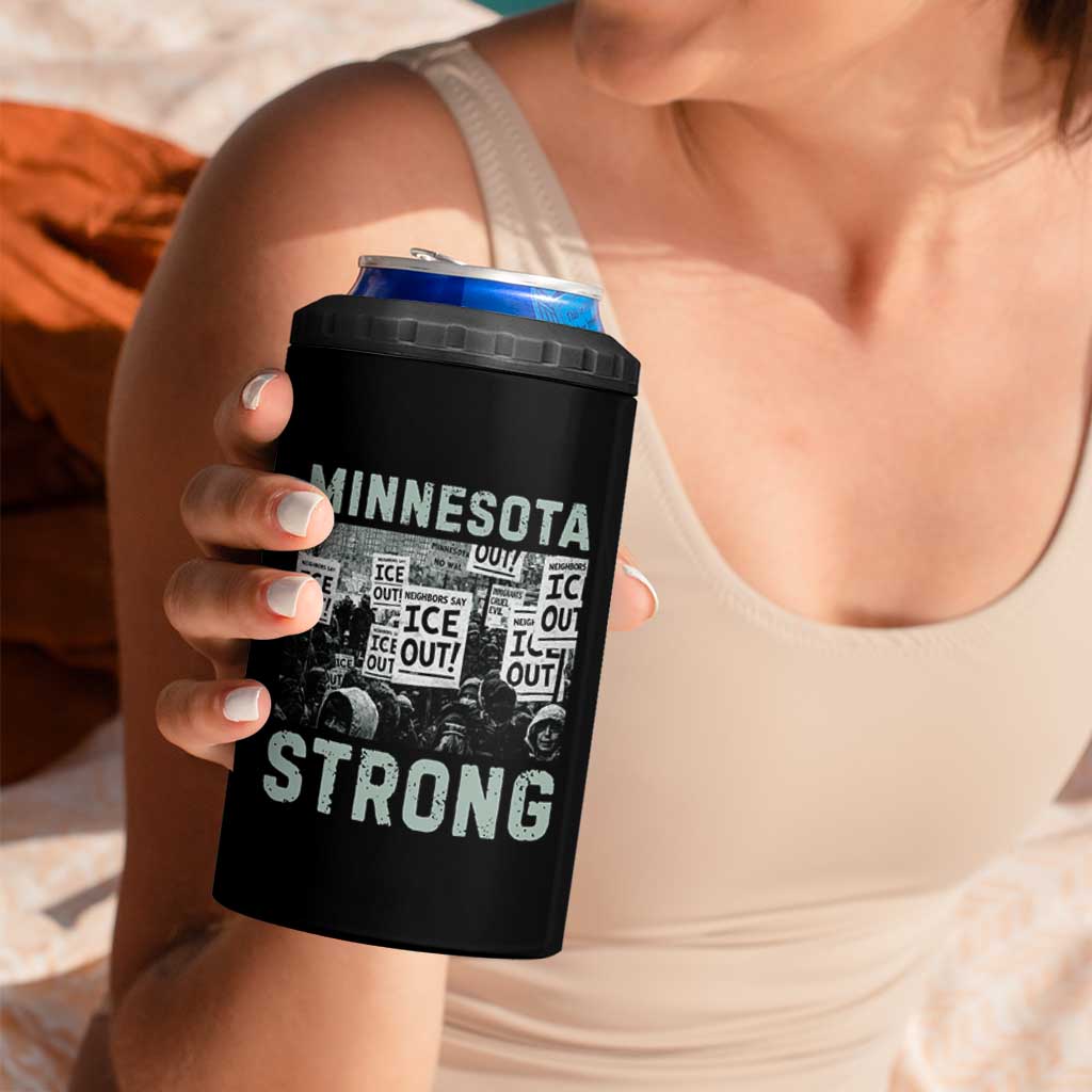 Minnesota Resist Anti ICE Immigration Protest 4 in 1 Can Cooler Tumbler Streets Of Minneapolis Right Now Ice Out