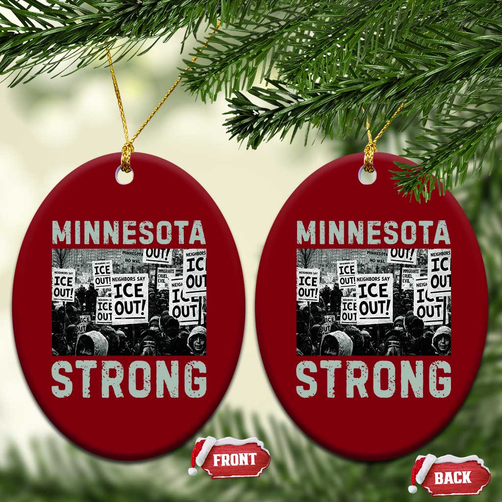 Minnesota Resist Anti ICE Immigration Protest Ceramic Ornament Streets Of Minneapolis Right Now Ice Out