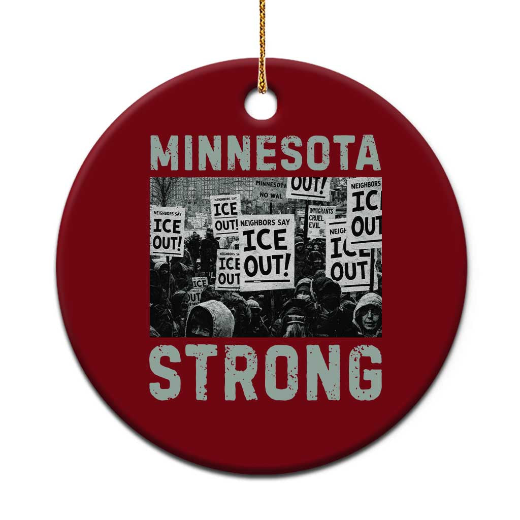 Minnesota Resist Anti ICE Immigration Protest Ceramic Ornament Streets Of Minneapolis Right Now Ice Out