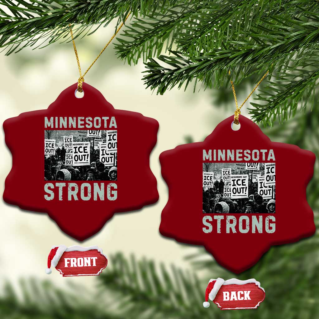 Minnesota Resist Anti ICE Immigration Protest Ceramic Ornament Streets Of Minneapolis Right Now Ice Out