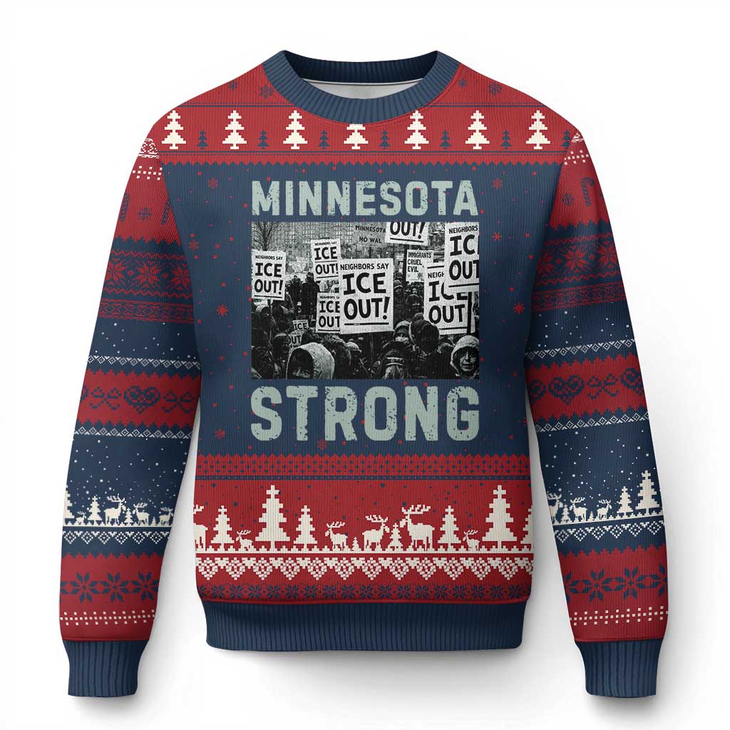 Minnesota Resist Anti ICE Immigration Protest Ugly Christmas Sweater Streets Of Minneapolis Right Now Ice Out