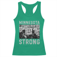 Minnesota Resist Anti ICE Immigration Protest Racerback Tank Top Streets Of Minneapolis Right Now Ice Out