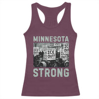 Minnesota Resist Anti ICE Immigration Protest Racerback Tank Top Streets Of Minneapolis Right Now Ice Out