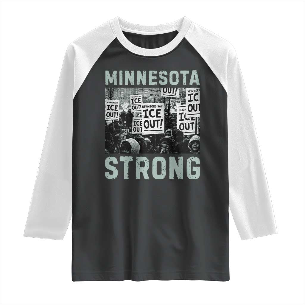 Minnesota Resist Anti ICE Immigration Protest Raglan Shirt Streets Of Minneapolis Right Now Ice Out