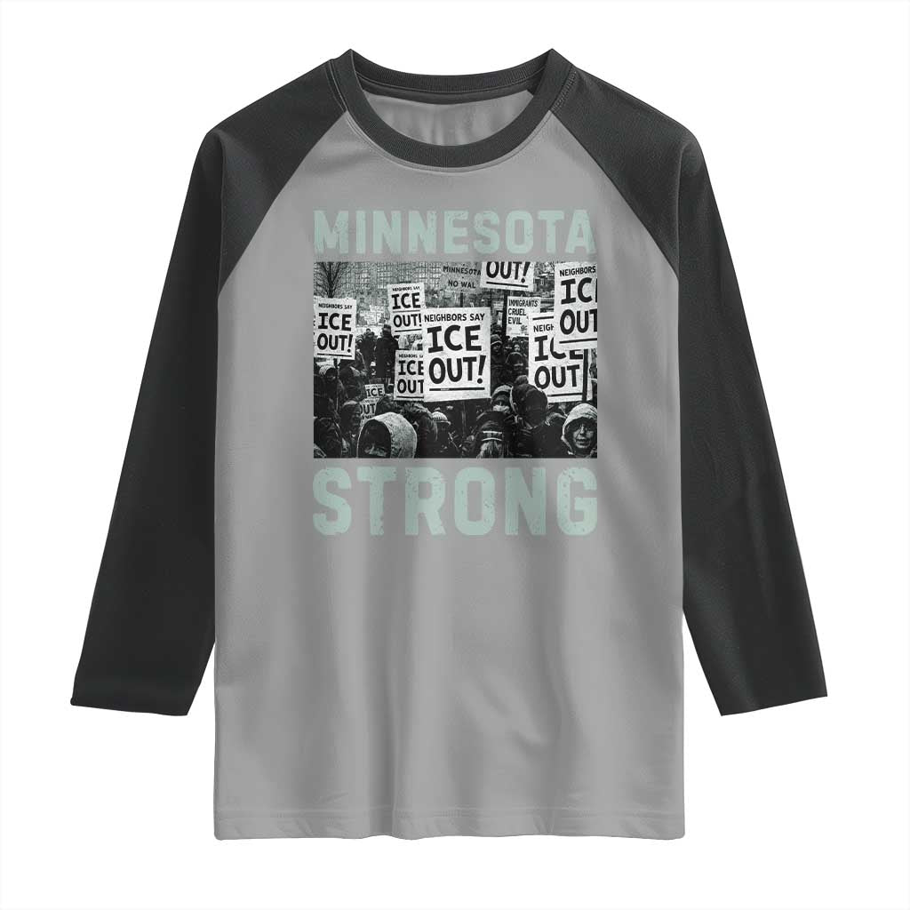 Minnesota Resist Anti ICE Immigration Protest Raglan Shirt Streets Of Minneapolis Right Now Ice Out