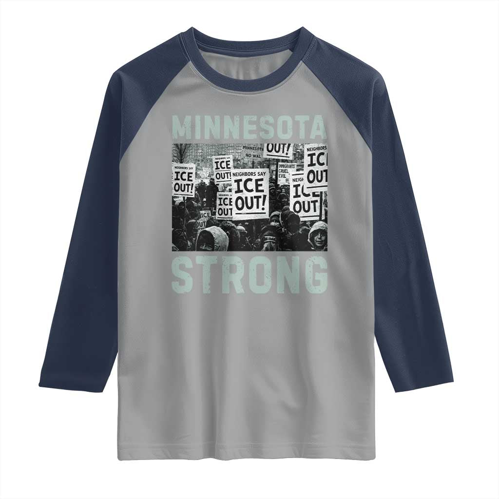 Minnesota Resist Anti ICE Immigration Protest Raglan Shirt Streets Of Minneapolis Right Now Ice Out