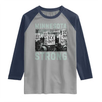 Minnesota Resist Anti ICE Immigration Protest Raglan Shirt Streets Of Minneapolis Right Now Ice Out
