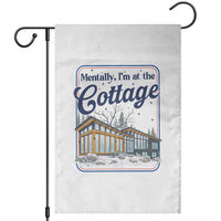 Mentally I'm at the Cottage Garden Flag Funny Hockey Romance