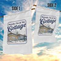 Mentally I'm at the Cottage Garden Flag Funny Hockey Romance