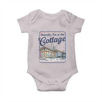 Mentally I'm at the Cottage Baby Onesie Funny Hockey Romance