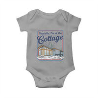 Mentally I'm at the Cottage Baby Onesie Funny Hockey Romance