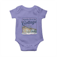 Mentally I'm at the Cottage Baby Onesie Funny Hockey Romance