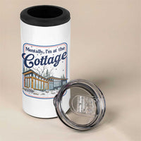 Mentally I'm at the Cottage 4 in 1 Can Cooler Tumbler Funny Hockey Romance