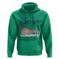 Mentally I'm at the Cottage Hoodie Funny Hockey Romance