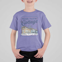 Mentally I'm at the Cottage T Shirt For Kid Funny Hockey Romance