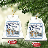 Mentally I'm at the Cottage Ceramic Ornament Funny Hockey Romance