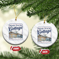 Mentally I'm at the Cottage Ceramic Ornament Funny Hockey Romance