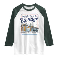Mentally I'm at the Cottage Raglan Shirt Funny Hockey Romance