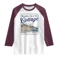 Mentally I'm at the Cottage Raglan Shirt Funny Hockey Romance