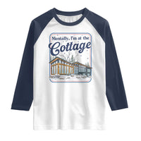 Mentally I'm at the Cottage Raglan Shirt Funny Hockey Romance