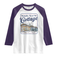 Mentally I'm at the Cottage Raglan Shirt Funny Hockey Romance