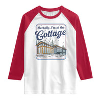 Mentally I'm at the Cottage Raglan Shirt Funny Hockey Romance