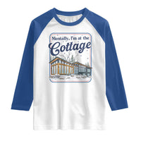 Mentally I'm at the Cottage Raglan Shirt Funny Hockey Romance