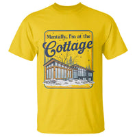 Mentally I'm at the Cottage T Shirt Funny Hockey Romance