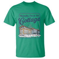Mentally I'm at the Cottage T Shirt Funny Hockey Romance