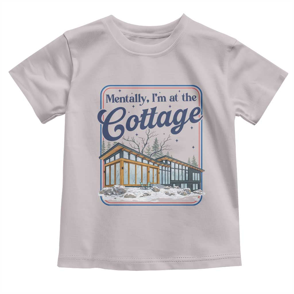 Mentally I'm at the Cottage Toddler T Shirt Funny Hockey Romance