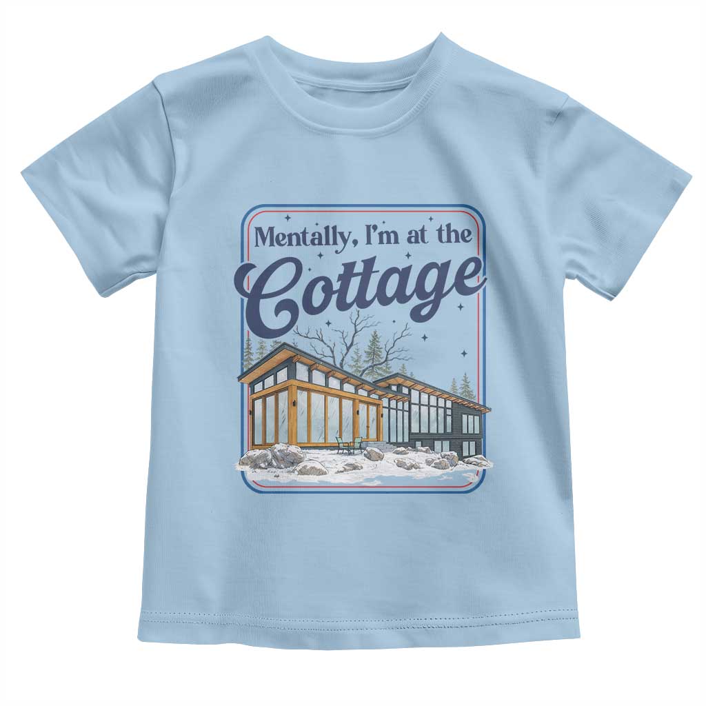 Mentally I'm at the Cottage Toddler T Shirt Funny Hockey Romance
