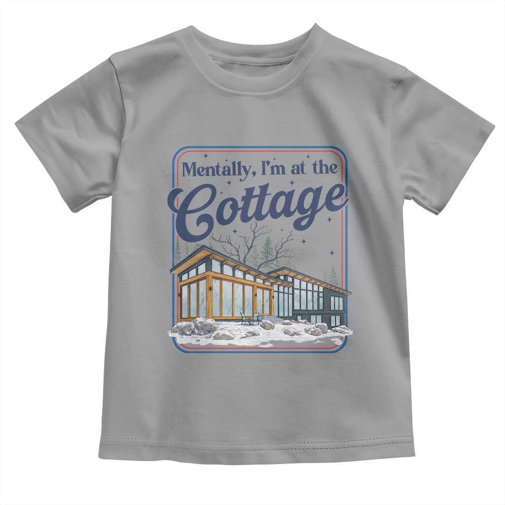 Mentally I'm at the Cottage Toddler T Shirt Funny Hockey Romance