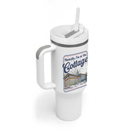 Mentally I'm at the Cottage Tumbler With Handle Funny Hockey Romance