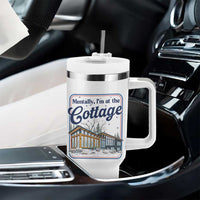 Mentally I'm at the Cottage Tumbler With Handle Funny Hockey Romance