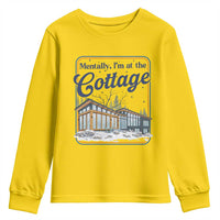 Mentally I'm at the Cottage Youth Sweatshirt Funny Hockey Romance