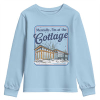 Mentally I'm at the Cottage Youth Sweatshirt Funny Hockey Romance