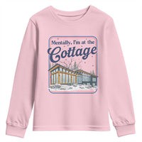 Mentally I'm at the Cottage Youth Sweatshirt Funny Hockey Romance
