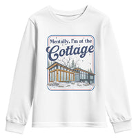 Mentally I'm at the Cottage Youth Sweatshirt Funny Hockey Romance